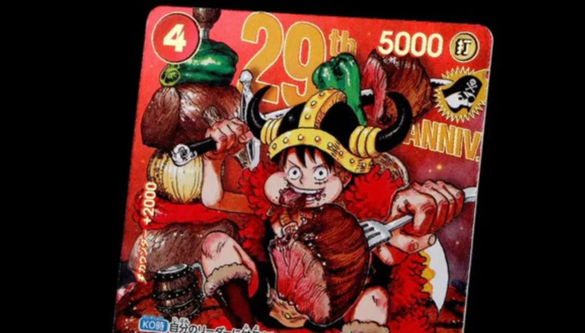 luffy 29th anniversary promo card